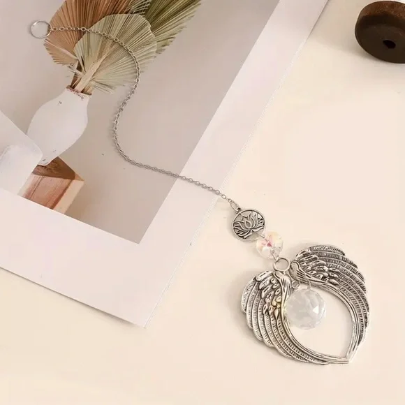 Lotus/Angel Wings Sun Catcher - Picture 2 of 5